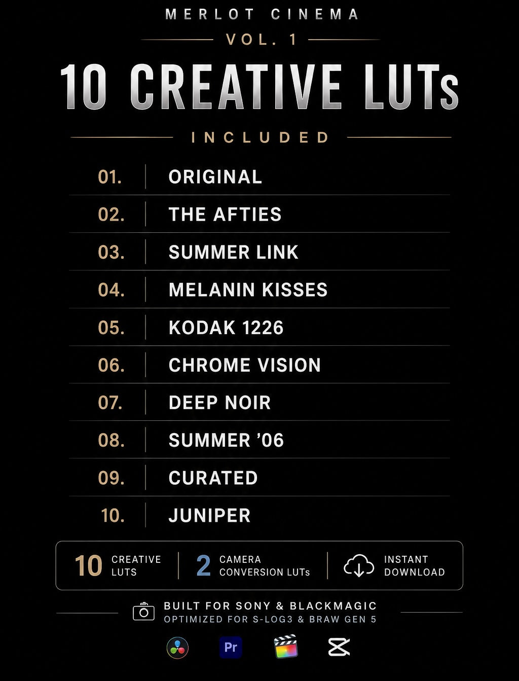 Merlot Cinema VOL. 1 LUT Pack